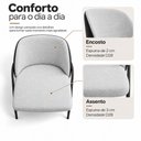 Ver imagem 5 de Kit 2 Cadeiras Tulipa Estofadas e Base em Aço Carbono para Cozinha e Sala de Jantar