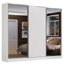 Ver imagem 1 de Guarda Roupa Casal 100% MDF Zurique com Espelhos Madesa