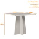 Ver imagem 2 de Mesa Anitta 90x90cm - Off White Newceval