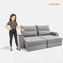 Ver mais imagens de Sofá Retrátil Reclinável Casal 2 Lugares 2,50m California Veludo - Loja Sheep