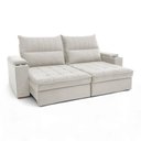 Ver imagem 3 de Sofá Retrátil Reclinável Casal 2 Lugares 2,50m California Veludo - Loja Sheep