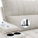 Ver imagem 6 de Sofá Retrátil Reclinável Casal 2 Lugares 2,50m California Veludo - Loja Sheep