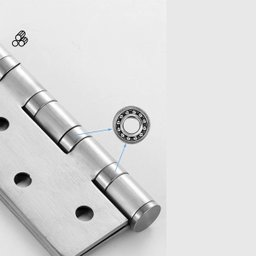 Kit 3 Dobradiças Inox para Porta Dobradiça Anti Ruído 10cm - 8