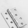 Kit 3 Dobradiças Inox para Porta Dobradiça Anti Ruído 10cm - 7