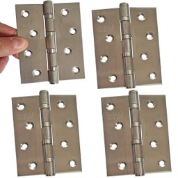 Kit 3 Dobradiças Inox para Porta Dobradiça Anti Ruído 10cm - 5
