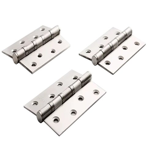 Kit 3 Dobradiças Inox para Porta Dobradiça Anti Ruído 10cm