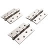 Kit 3 Dobradiças Inox para Porta Dobradiça Anti Ruído 10cm - 1
