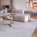 Ver imagem 1 de Kit Mesa Centro e Lateral Chanfrada Pes Metal Dourado Hanover Artesano