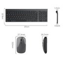 Ver imagem 4 de Kit Teclado e Mouse sem Fio 2.4g Ultra-fino Recarregável Dw-8078