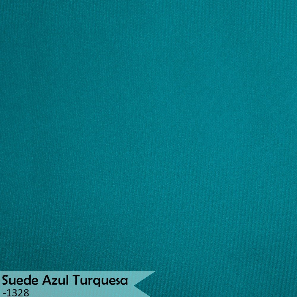 Kit 4 Poltronas Decorativa Sala de Estar Luana Base Gold Suede Azul Turquesa - Montanaris Decor Md M - 7