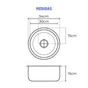 Ver imagem 3 de Caixa C/ 1 Unidade - Cuba Fabricada C/ Aço 304 Totalmente Inoxidável