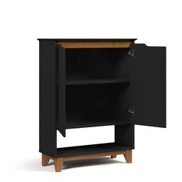 Sapateira Hall Vertical com 2 Portas Flow para Entrada ou Quarto - Apartamento ou Casa - Preto - 10