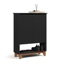 Ver imagem 3 de Sapateira Hall Vertical com 2 Portas Flow para Entrada ou Quarto - Apartamento ou Casa - Preto