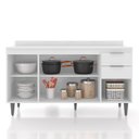 Ver imagem 5 de Balcão de Cozinha com Tampo 150cm Pérola Branco Z34 - Mpozenato