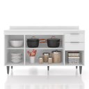 Ver imagem 5 de Balcão de Cozinha com Tampo 150cm Pérola Branco Z34 - Mpozenato