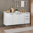 Ver imagem 1 de Balcão de Cozinha com Tampo 150cm Pérola Branco Z34 - Mpozenato