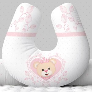 Almofada de Amamentação Travesseiro Ursa Princesa Rosa Menina Am353