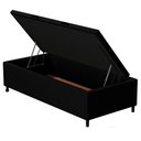 Ver imagem 3 de Base para Cama Box Baú Solteiro 88x188cm Hit I02 Corano Preto - Mpozenato