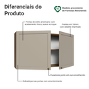 Ver imagem 4 de Armário Aéreo 120 cm 2 Portas Rustic/Crema Vik Madesa