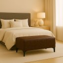 Ver imagem 5 de Banqueta Vegas Puff para Sala Quarto Closet Courino Marrom