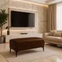 Ver imagem 4 de Banqueta Vegas Puff para Sala Quarto Closet Courino Marrom