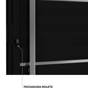 Ver imagem 6 de Porta de Alumínio de Giro Lambri 215cm x 95cm Puxador de 60 cm com Friso e Visor Lucasa Ideale Preto