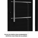 Ver imagem 7 de Porta de Alumínio de Giro Lambri 215cm x 95cm Puxador de 60 cm com Friso e Visor Lucasa Ideale Preto