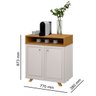 Balcão Buffet Aparador 2 Portas Off White Nature Star J&a - 4