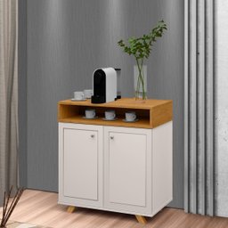 Balcão Buffet Aparador 2 Portas Off White Nature Star J&a - 2