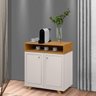 Balcão Buffet Aparador 2 Portas Off White Nature Star J&a - 2