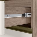 Ver imagem 6 de Armario Aereo Balcao Pia 120 Cm Mdf Kali Carvalho Toq Off White Cetim Nicioli