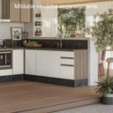 Ver mais imagens de Armario Aereo Balcao Pia 120 Cm Mdf Kali Carvalho Toq Off White Cetim Nicioli