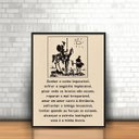 Ver imagem 2 de Quadro Decorativo Lema De Dom Quixote 45x34cm - com vidro:Madeira preta