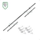 Ver imagem 5 de Kit Musculação com Suporte + 50 Kg de Anilhas Ferro com Barras