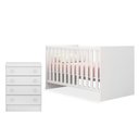 Ver imagem 1 de Quarto de Bebê Cômoda 777 e Berço Mini Cama 1344 Doce Sonho Branco - Qmovi