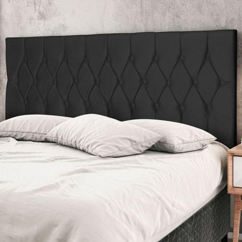 Cabeceira Casal Jbe Madri 144cm Bege Cama Box 138cm Preto