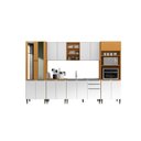 Ver imagem 1 de Jogo de Cozinha  Luana Modulada com Paneleiro e Torre Quente e Balção 120cm de Pia sem Tampo - Cinam