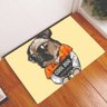 Tapete Capacho Personalizado Divertido Pug Cool Dog - 1