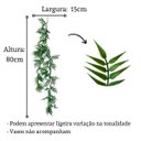 Ver imagem 2 de 4 Folhagens Samambaia Pendente 80cm Premium para Parede Verde Decorativa