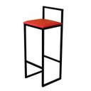 Ver imagem 1 de Banqueta Alta Cozinha Bar Balcão Bistrô Industrial Preta Assento Estofado  