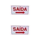 Ver imagem 1 de Kit Combo 2 Placa de Sinalização Saida Seta para Direita