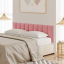 Ver imagem 3 de Cabeceira Estofada Modulada para Cama Box Casal 140cm Rosa