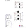 Armário de Cozinha com Balcão Multimóveis Xangai 2 Portas FG3053 Branco - 4