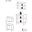 Ver imagem 4 de Armário de Cozinha com Balcão Multimóveis Xangai 2 Portas FG3053 Branco
