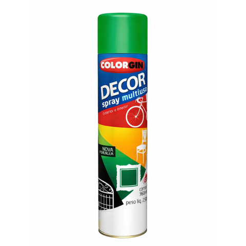 Tinta Spray Decor Verde Folha Liso Colorgin 8751