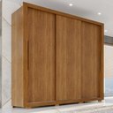 Ver imagem 1 de Guarda-Roupa Casal 3 Portas de Correr 185cm Multimóveis Cinamomo