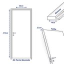 Ver imagem 4 de Kit Porta de Madeira Lisa Angelim 210x82cm Batente 14cm Uniportas Abertura Direita Marrom