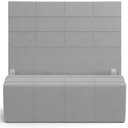 Ver imagem 1 de Kit Cabeceira Cama Box Queen 160cm com Calçadeira Roma W01 Suede Cinza - Lyam Lyam Decor