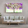 Quadro Decorativo Folhas e Flores Florescer Roxo - 180x135 cm - 1