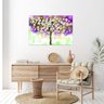 Quadro Decorativo Folhas e Flores Florescer Roxo - 180x135 cm - 4